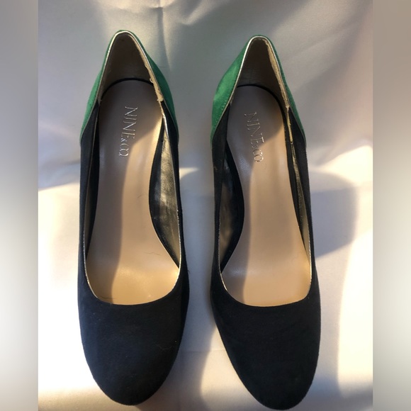 Nine & Co. Heels Navy/Green Size 7 - Picture 3 of 6